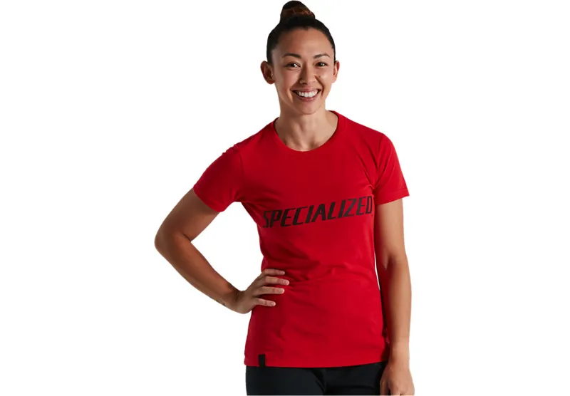 Specialized Womens Wordmark T-Shirt - Flo Red