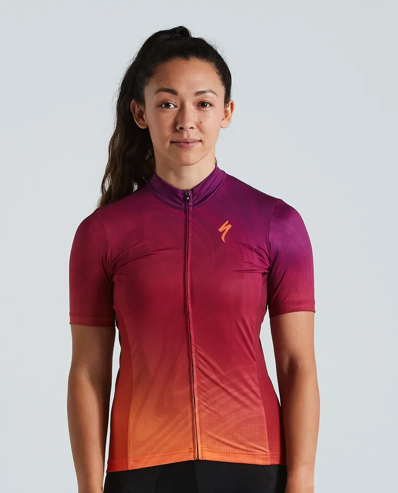 Specialized RBX Comp Womens Short Sleeve Jersey - Orange Sunset/Violet