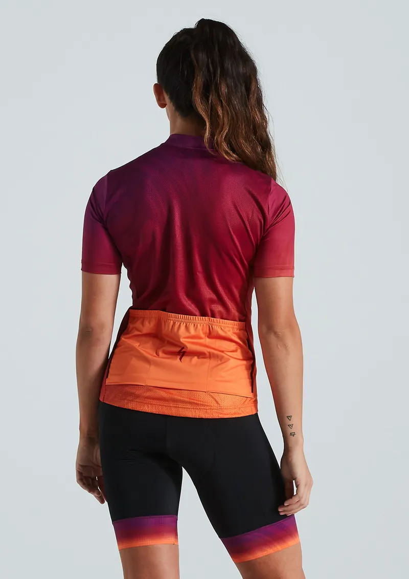 Specialized RBX Comp Womens Short Sleeve Jersey - Orange Sunset/Violet-1