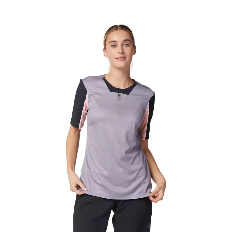 Fox Racing Defend Women's Short Sleeve Jersey - Stone Grey-2