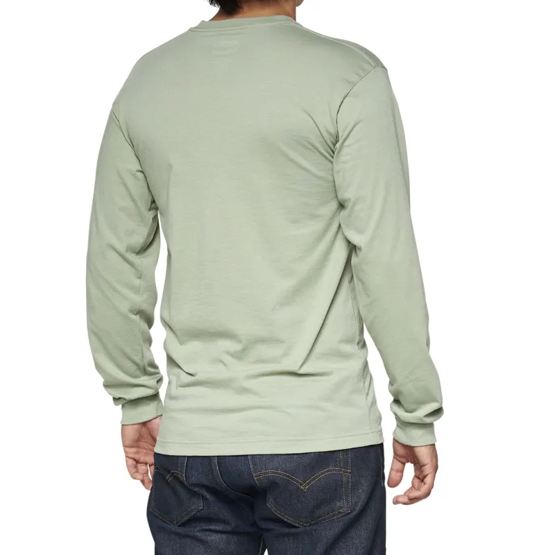100 Percent Bilto Long Sleeve Men's Casual T-Shirt - Slate Green-1