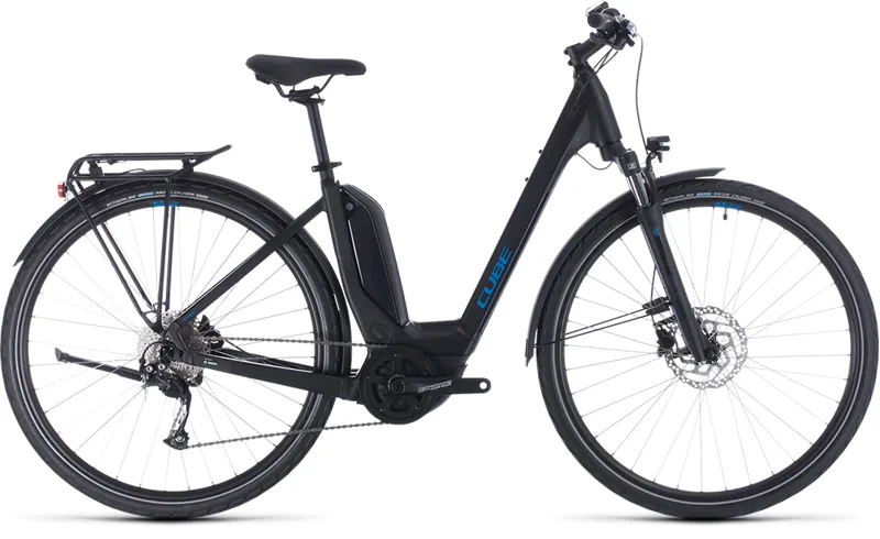 Cube Touring Hybrid One 400 Easy Entry 2020 Electric Bike - Black/Blue