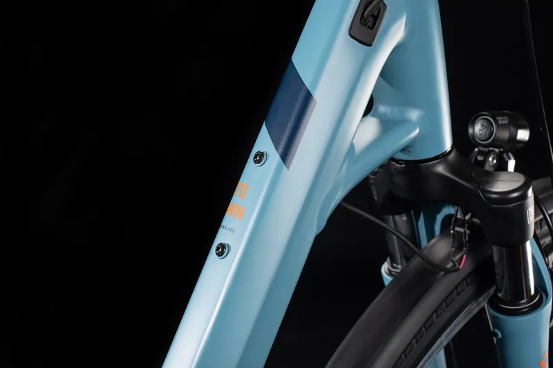 Cube Town Hybrid Pro 500 2020 Electric Urban Bike - Blue/Orange-2