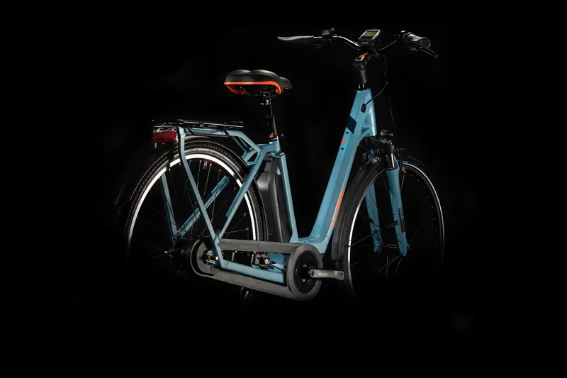 Cube Town Hybrid Pro 500 2020 Electric Urban Bike - Blue/Orange-1