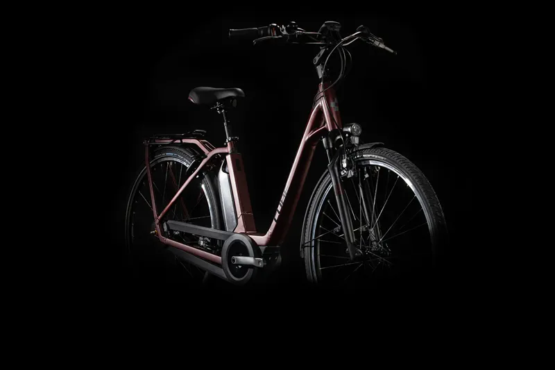 Cube Town Hybrid EXC 500 2020 Electric Urban Bike - Red/Black-1