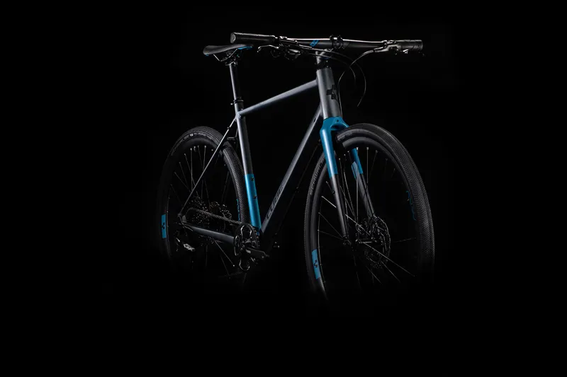 Cube SL Road Pro 2020 Flat Bar Road Bike - Iridium/Blue-1