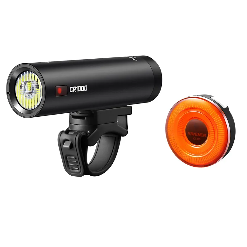 Ravemen CR1000/CL05 USB Rechargeable LED Lightset - Black