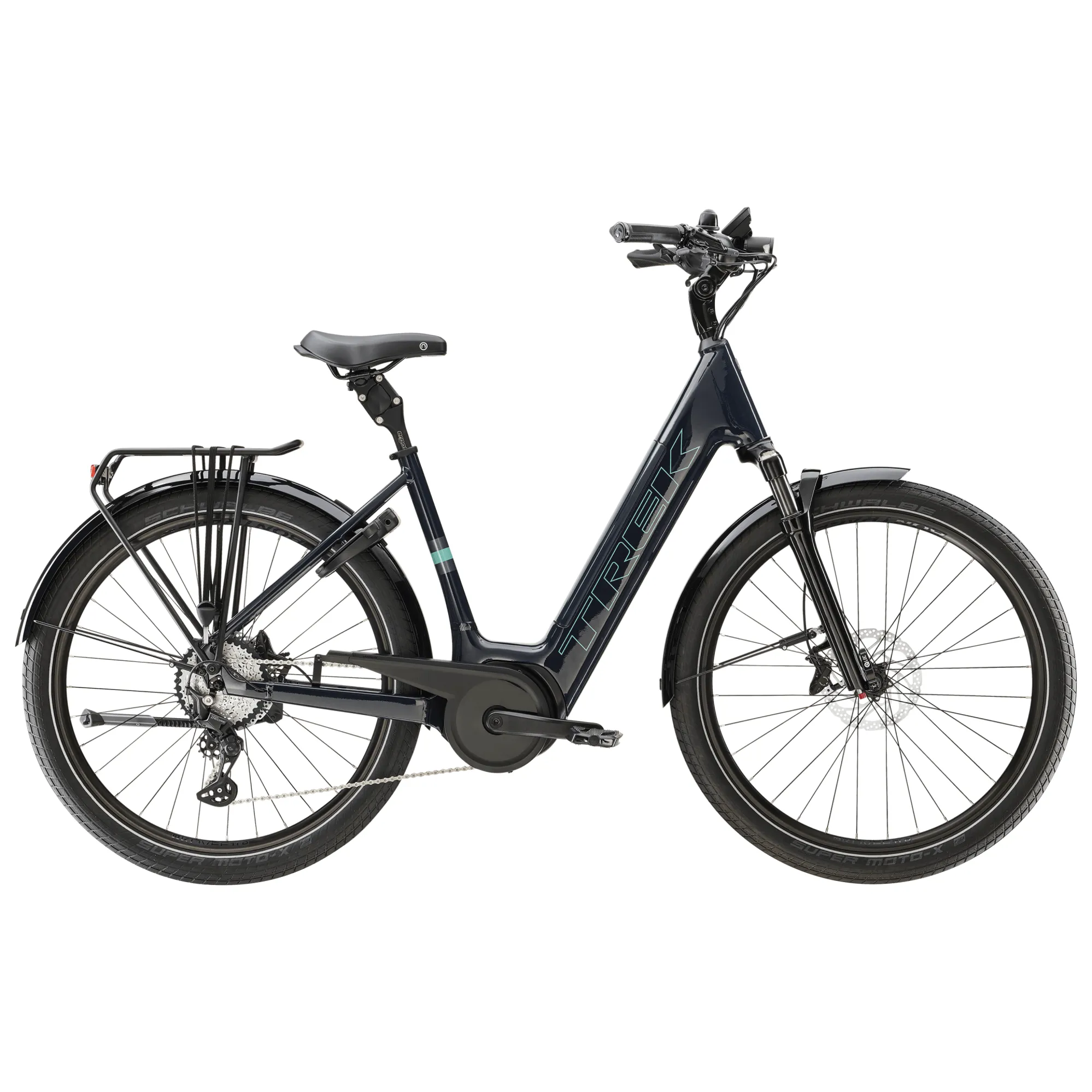 Trek Verve+ Lowstep 545wh Electric Hybrid Bike Nautical Navy