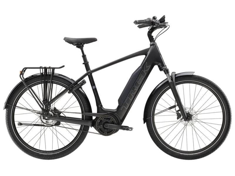 Trek District+ 4 800wh 2026 Electric Hybrid Bike - Trek Black Satin