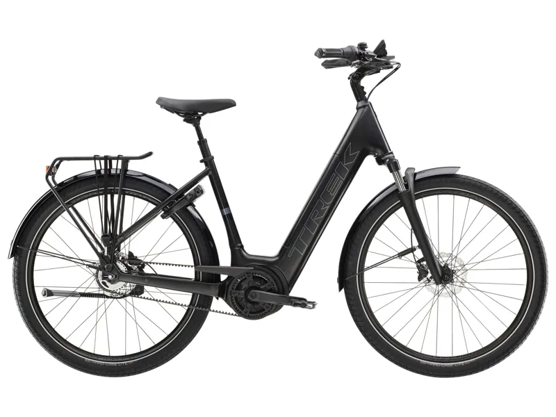 Trek District+ 4 Lowstep 400wh 2026 Electric Hybrid Bike - Trek Black