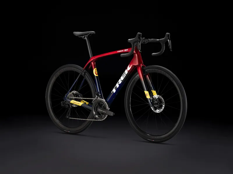 Trek Domane SLR 9 Gen 4 2024 Carbon Road Bike - Red Smoke/Blue Fade-1