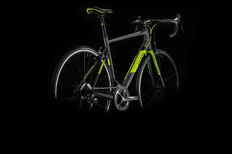 Cube Attain 2020 Road Bike - Grey/Flashyellow-1