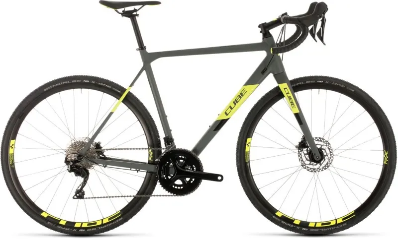 Cube Cross Race Pro 2020 Cyclocross Bike - Grey/Flash Yellow