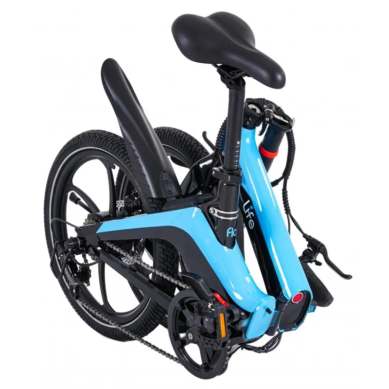 Li-Fe Flo 20w 2022 Electric Folding Bike - Black/Blue-3
