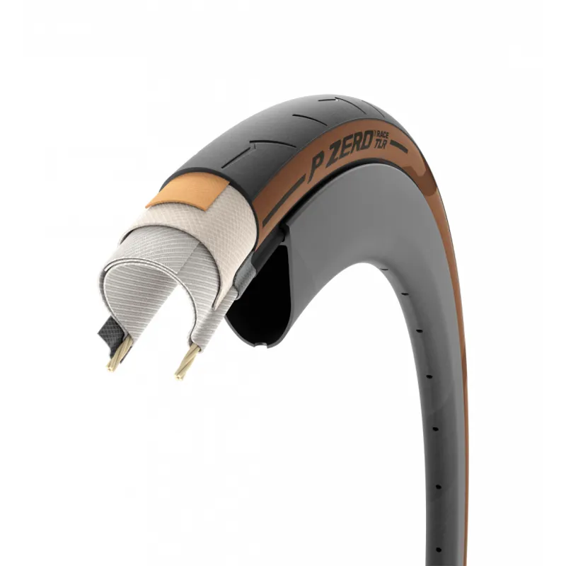 Pirelli P Zero Race TLR Classic 700x26c Road Clincher Tyre - Black/Tan-3