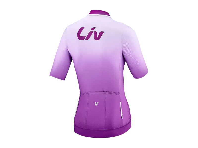 Liv Race Day Women's Short Sleeve Jersey - Purple/White-1