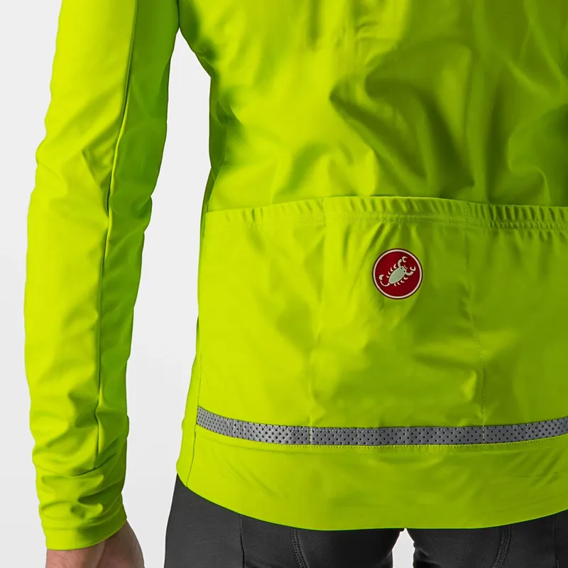 Castelli Go Men's Windproof Jacket - Electric Lime/Black-3