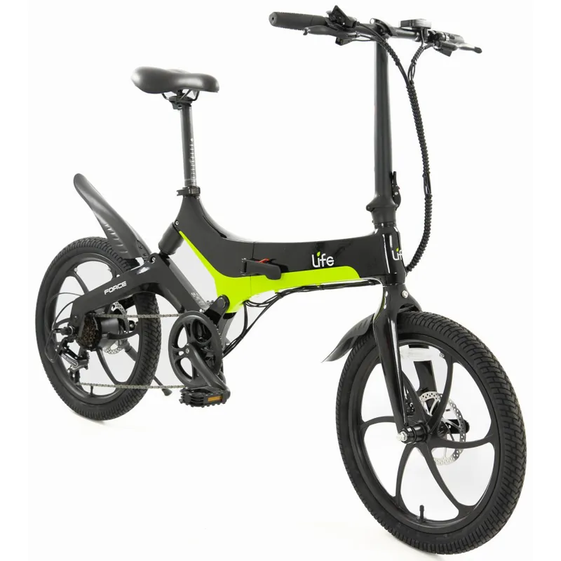 Li-Fe Force 20w 2023 Electric Folding Bike - Black/Green-2