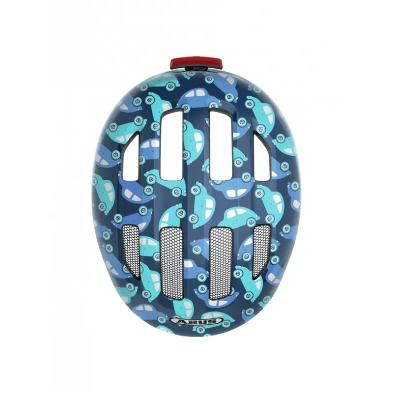 Abus Smiley 3.0 LED Kids Helmet - Blue Car-3