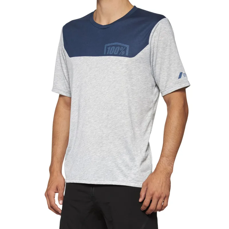100 Percent Airmatic Men's Short Sleeve Jersey - Grey/Midnight