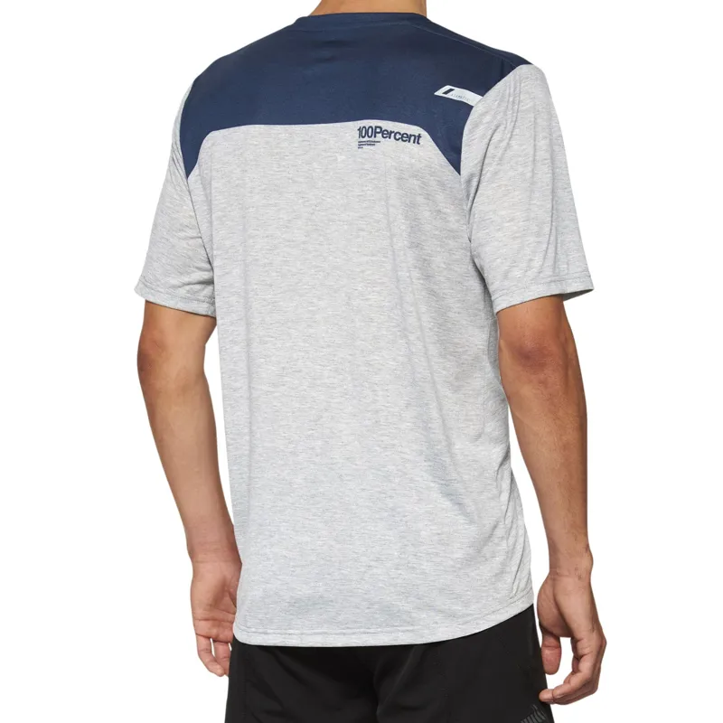 100 Percent Airmatic Men's Short Sleeve Jersey - Grey/Midnight-1