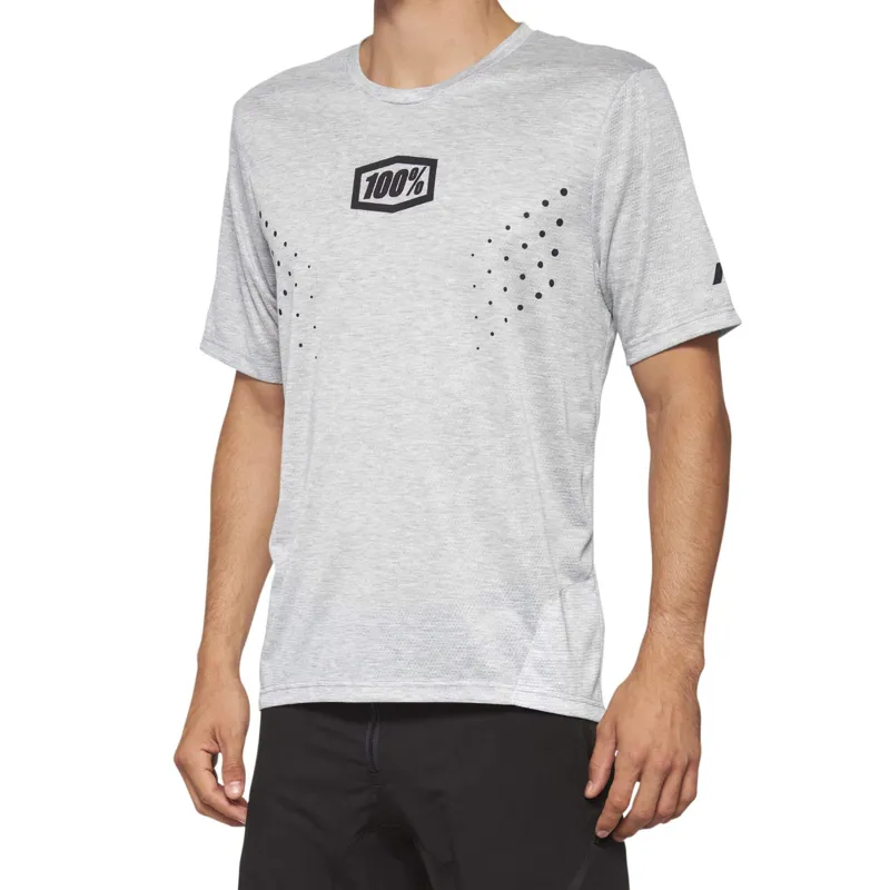 100 Percent Airmatic Mesh Men's Short Sleeve Jersey - Grey