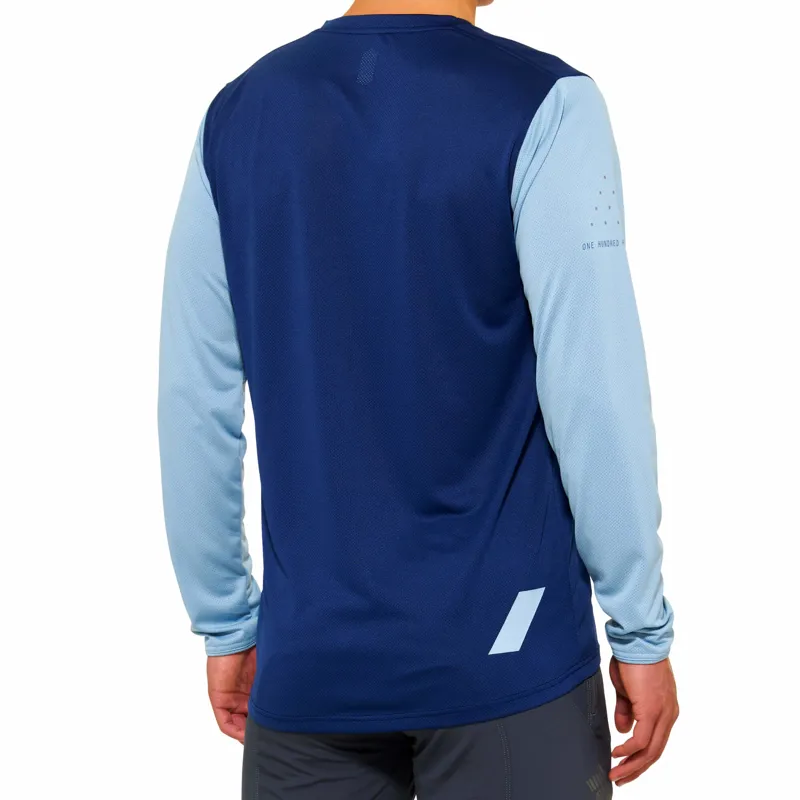 100 Ridecamp Men's Long Sleeve Jersey - Navy/Slate-1