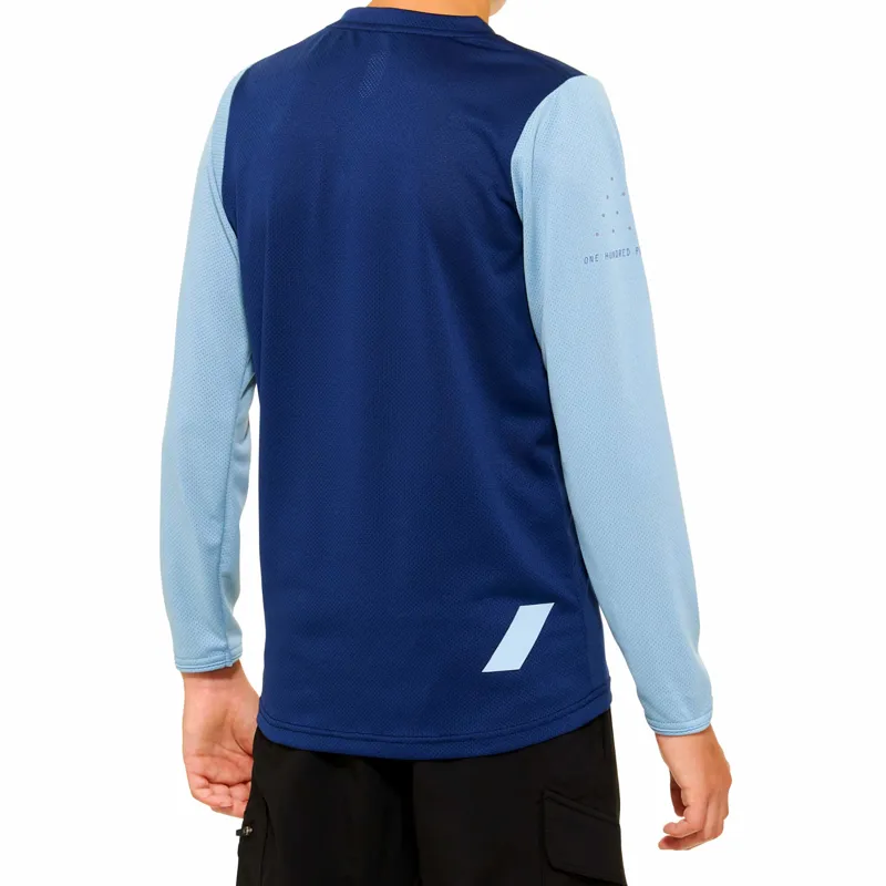 100 Percent Ridecamp Youth Long Sleeve Jersey - Slate/Navy-1