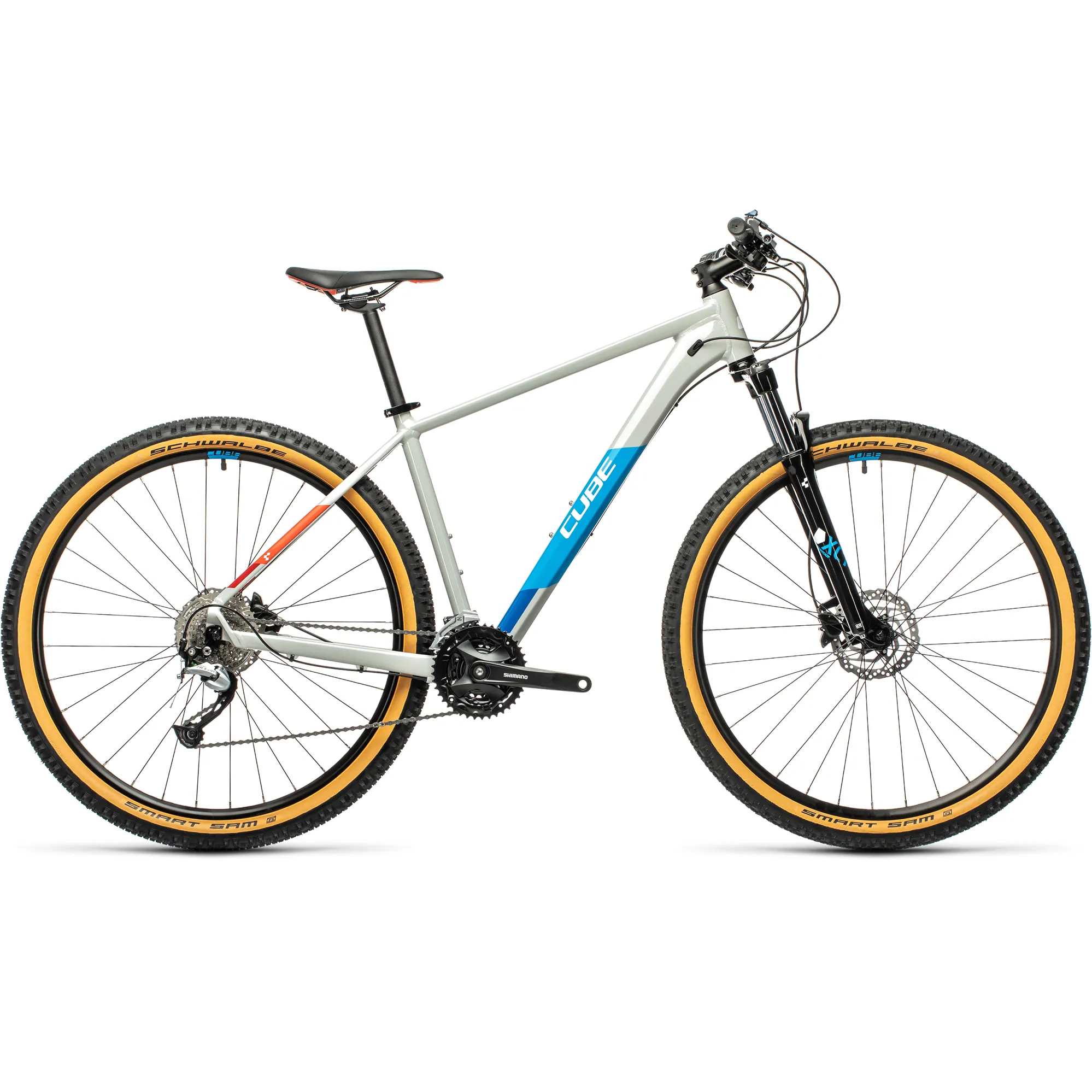 Cube Aim SL 27.5/29 2021 Hardtail Mountain Bike - Grey/Blue/Red Cube Aim SL 27.5/29 2021 Hardtail Mountain Bike - Grey/Blue/Red