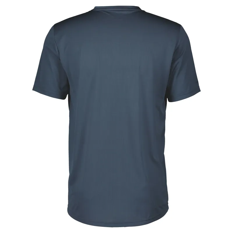 Scott Trail Flow Zip Men's Short Sleeve Jersey - Metal Blue/Dark Blue-1