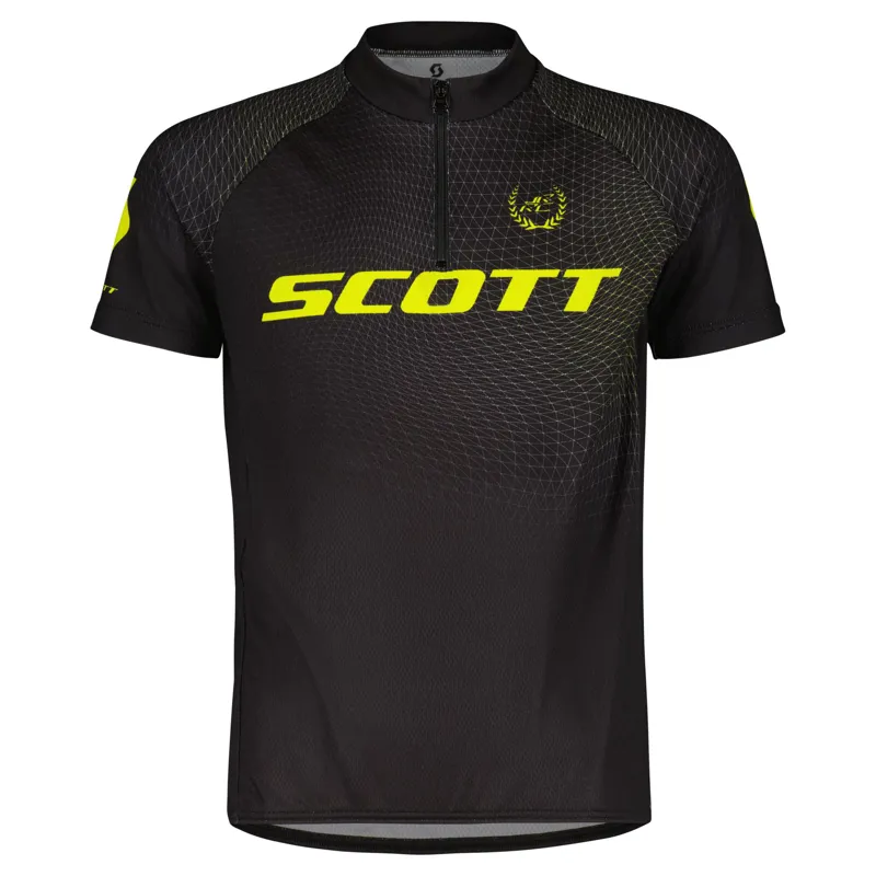Scott RC Pro Junior Short Sleeve Jersey - Black/Sulphur Yellow