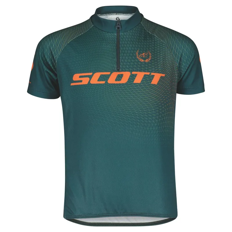 Scott RC Pro Junior Short Sleeve Jersey - Aruba Green/Braze Orange