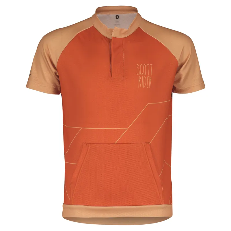 Scott RC Team Junior Short Sleeve Jersey - Rose Beige/Braze Orange