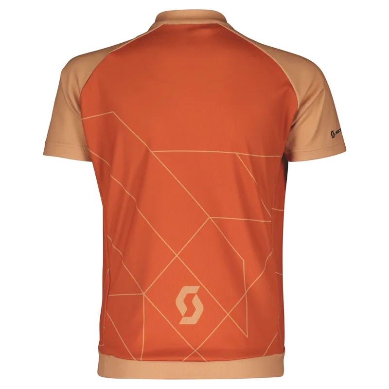 Scott RC Team Junior Short Sleeve Jersey - Rose Beige/Braze Orange-1