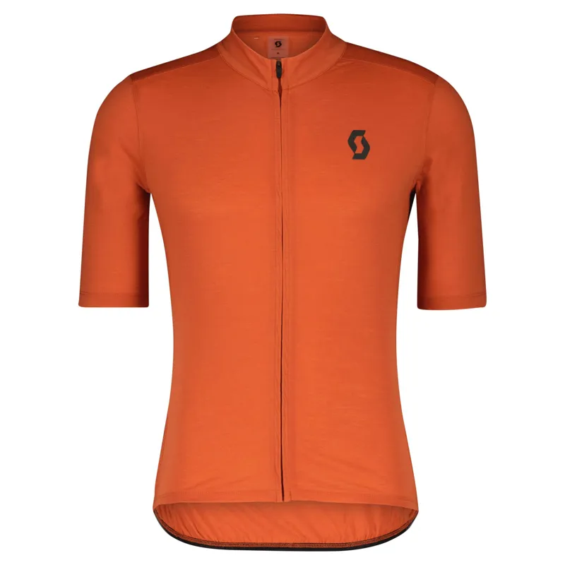 Scott Gravel Merino Men's Short Sleeve Jersey - Braze Orange/Dark Grey