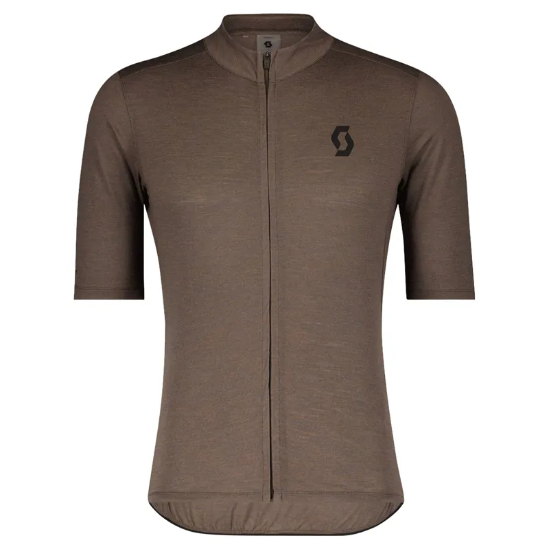 Scott Gravel Merino Men's Short Sleeve Jersey - Shadow Brown/Black