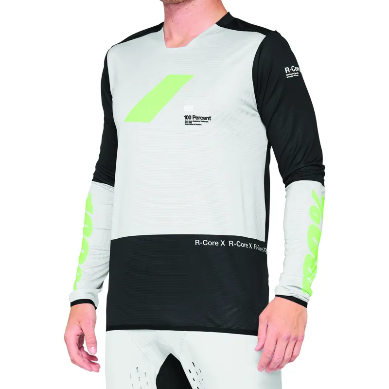 100 Percent R-Core X Long Sleeve Jersey - Vapor/Black
