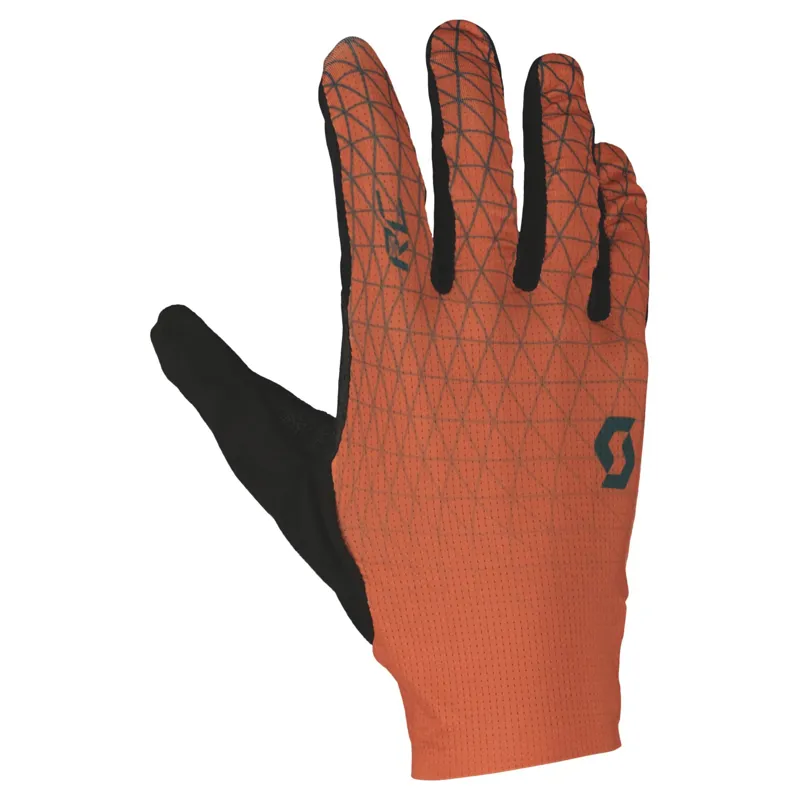 Scott RC Pro Long Finger Gloves - Braze Orange/Aruba Green