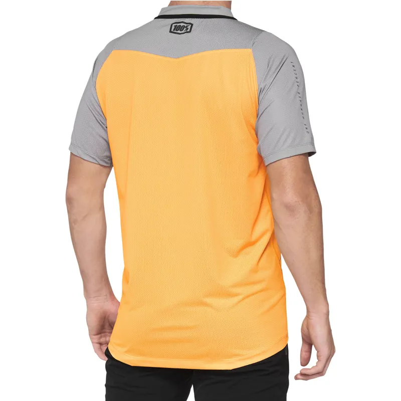 100 Percent Celium Short Sleeve Jersey - Orange/Grey-1
