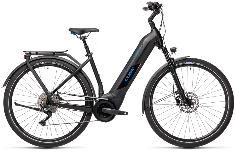 Cube Kathmandu Hybrid Pro 625 EE 2021 Electric Hybrid Bike -Black/Blue