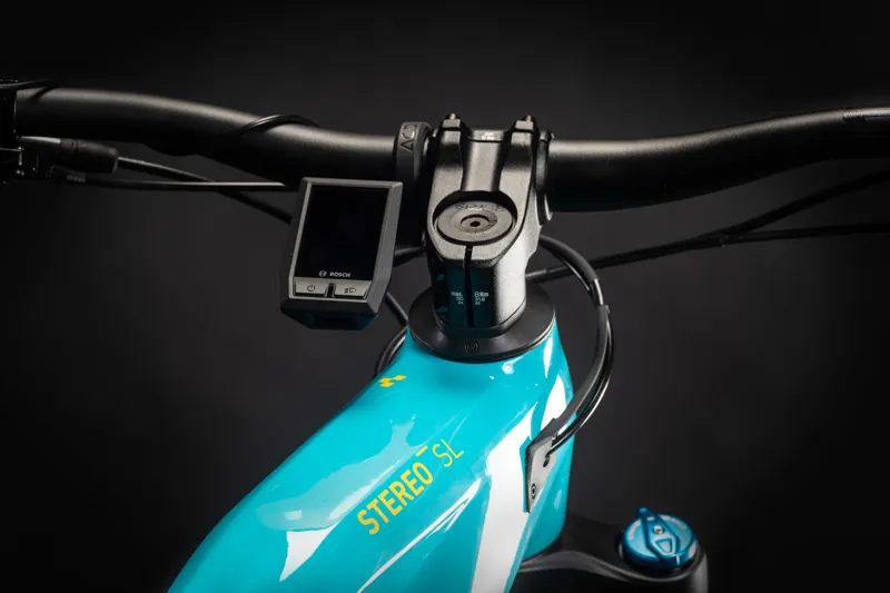 Cube Stereo Hybrid 140 HPC SL 625 2021 Electric MTB - Petrol/Peach-3