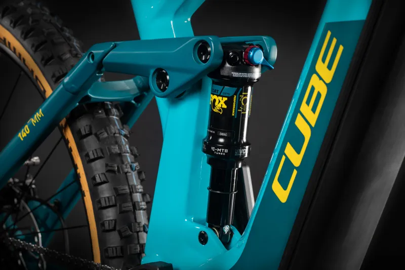 Cube Stereo Hybrid 140 HPC SL 625 2021 Electric MTB - Petrol/Peach-4