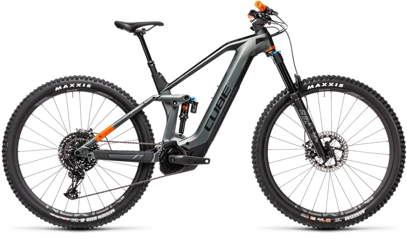 Cube Stereo Hybrid 140 HPC TM 625 2021 Electric MTB - Flashgrey/Orange