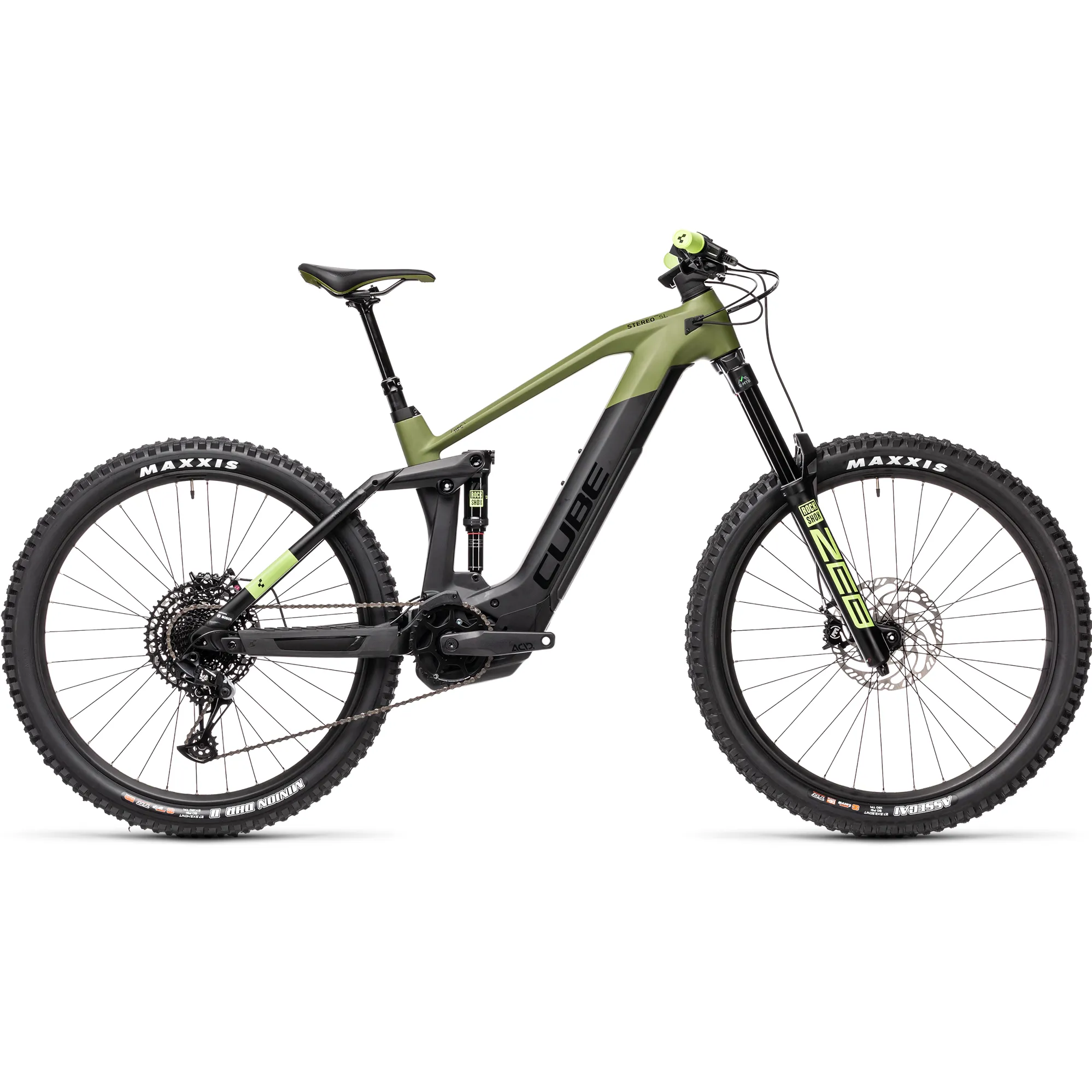 Cube Stereo Hybrid 160 HPC SL 625 2021 Electric MTB Olive/Black