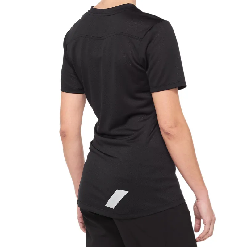 100 Percent Ridecamp Women's Short Sleeve Jersey - Black/ Grey X-1