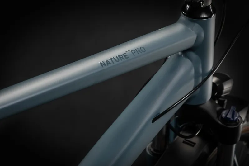 Cube Nature Pro Allroad 2021 Hybrid Bike - Blue/Green-1