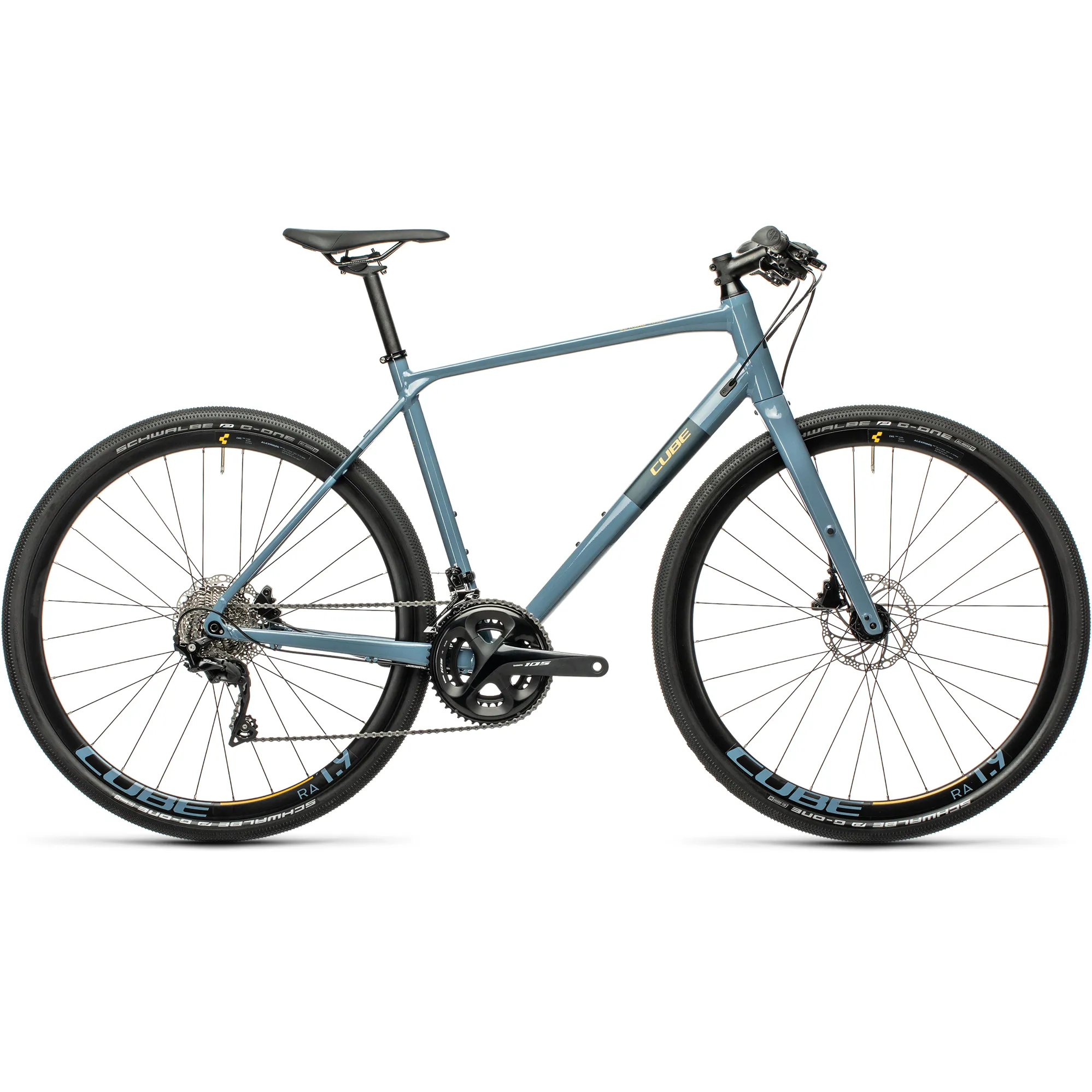 Cube SL Road Race 2021 Flat Bar Road Bike Blue Orange