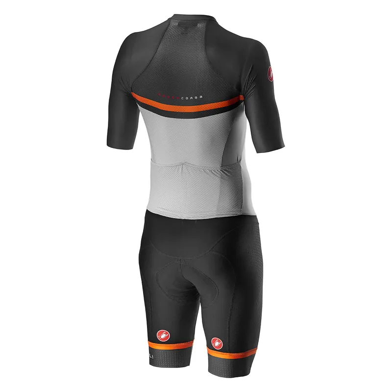 Castelli Sanremo 4.0 Short Sleeve Speed Suit - Silver Gray-1