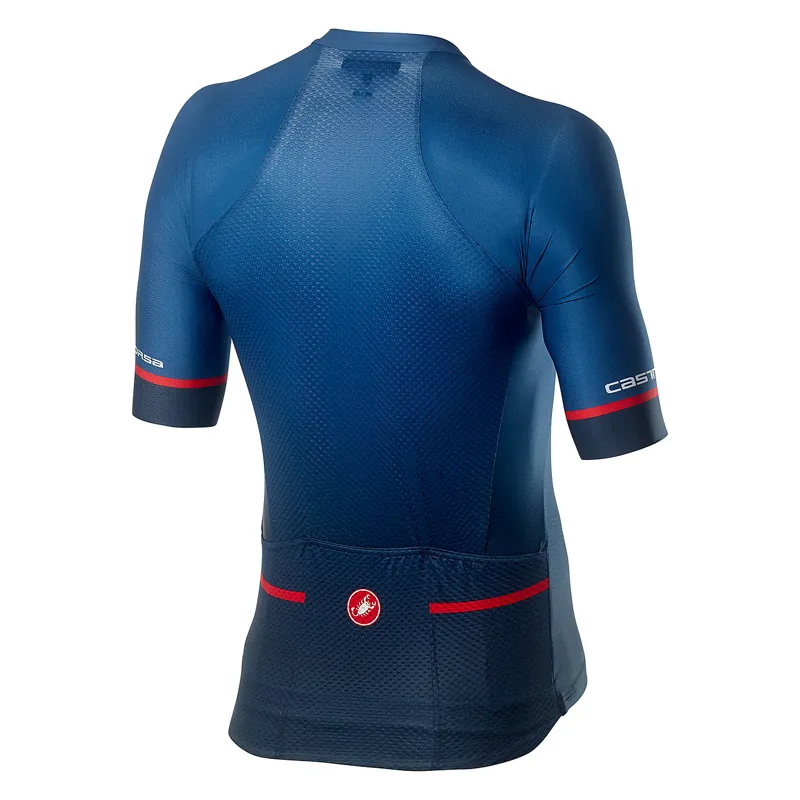 Castelli Aero Race 6.0 Short Sleeve Jersey - Dark Infinity Blue-1