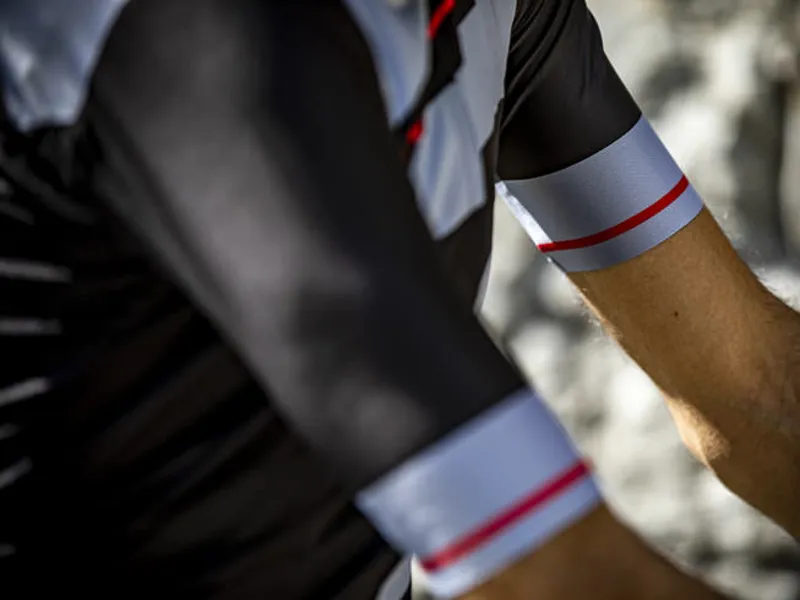 Castelli Trofeo Short Sleeve Jersey - Light Black/Vortex Grey-6